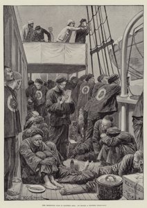 中国の軍艦船に搭載された東アジアの差し迫った戦争 作： Richard Caton Woodville junior