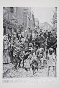 詐欺師の罰、「ハッチンソンのイギリス国民の物語」、1923年頃のイラスト 作： Richard Caton Woodville junior