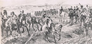 ウォータールー1815年6月18日：オールドガード、陸と海でのイギリスの戦いのイラスト、1915
