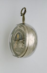 ペアケースヴァージウォッチの側面図、c.1685（シルバー） 作： Richard Colston