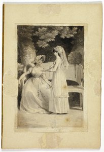 庭にいる二人の女性 作： Richard Corbould
