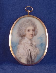 エリザベス（1750-88）ホプトゥーン伯爵夫人、1789年（象牙のトイレとガッシュ） 作： Richard Cosway