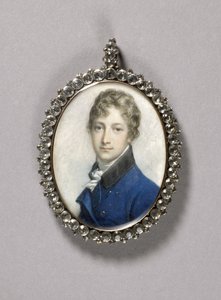 ヒューエンデンのジョン・ノリスの肖像ミニチュア、1795-1800年頃