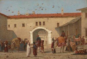 小アジアのミラサのキャラバンサライ 作： Richard Dadd