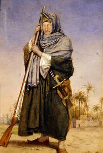 アラブ風衣装を着たトーマス・フィリップス卿の肖像（水彩・紙） 作： Richard Dadd
