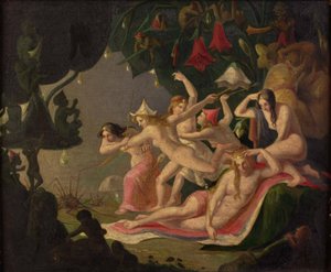 クモの攻撃（キャンバスに油彩） 作： Richard Dadd