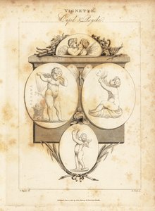 キューピッドとプシュケを示す宝石、1812年（彫刻） 作： Richard Dagley