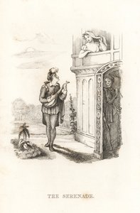 死の骸骨と吟遊詩人。 1827年（彫刻） 作： Richard Dagley