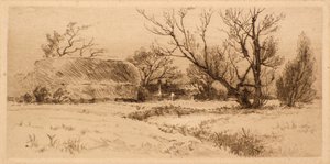 オールド ファーム コート ロード、ダルウィッチ (エッチング) 作： Richard Davidson Winter