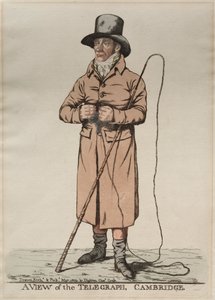 電信の眺め、ケンブリッジ、1809。 作： Richard Dighton