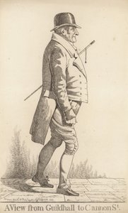 ギドホールからキャノンストリートへの眺め 作： Richard Dighton