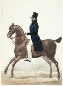 横顔の男の馬の肖像 作： Richard Dighton