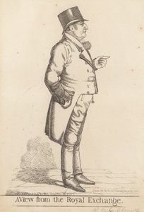 イ・ラ・シャメット（f.1817）; 1817年の王立証券取引所からの眺め 作： Richard Dighton