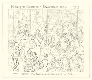 1849年、流行の小間物店の展望 作： Richard Doyle