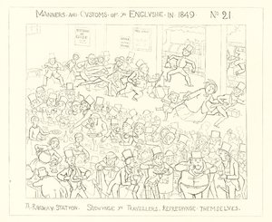1849年、旅客がリフレッシュできる駅 作： Richard Doyle