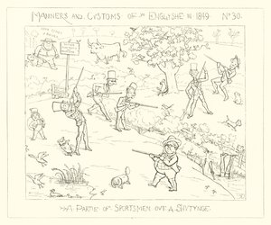1849年、スポーツマンの射撃パーティー 作： Richard Doyle