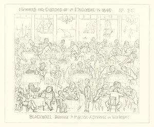 1849年、ブラックウォールがシラスのパブリックダイニングを紹介 作： Richard Doyle