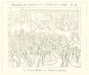 1849年、チズウィックガーデンでのフラワーショー 作： Richard Doyle