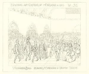 1849年、ウェストミンスター・ホール、開会式 作： Richard Doyle