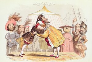 ヘンリー8世（1491-1547）とフランスのフランシス1世（1494-1547）の布地の金 作： Richard Doyle