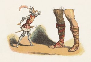 ジャック・ザ・ジャイアント・キラー」のイラスト（カラーリトグラフ 作： Richard Doyle