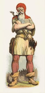 ジャック・ザ・ジャイアント・キラー」のイラスト（カラーリトグラフ 作： Richard Doyle