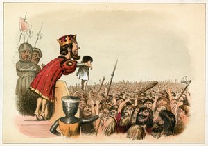 エドワード1世が息子をプリンスオブウェールズとして紹介 作： Richard Doyle
