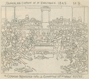 1849年の英語のマナーと習慣：コモンズは家全体の委員会に決議しました 作： Richard Doyle