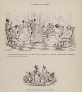 The American Tour of Messrs Brown, Jones and Robinson」のページ（彫刻）。 作： Richard Doyle