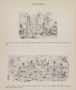 The American Tour of Messrs Brown, Jones and Robinson」のページ（彫刻）。 作： Richard Doyle