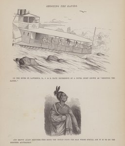 The American Tour of Messrs Brown, Jones and Robinson」のページ（彫刻）。 作： Richard Doyle