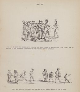 The American Tour of Messrs Brown, Jones and Robinson」のページ（彫刻）。 作： Richard Doyle