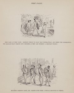 The American Tour of Messrs Brown, Jones and Robinson」のページ（彫刻）。 作： Richard Doyle
