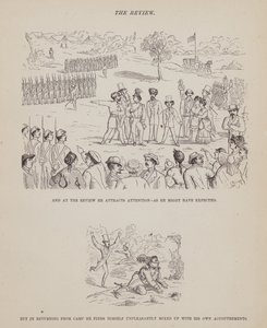 The American Tour of Messrs Brown, Jones and Robinson」のページ（彫刻）。 作： Richard Doyle