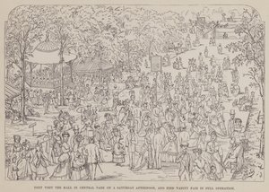 The American Tour of Messrs Brown, Jones and Robinson」のページ（彫刻）。 作： Richard Doyle