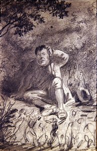 ポーデンと妖精たちの宴（鉛筆・紙） 作： Richard Doyle