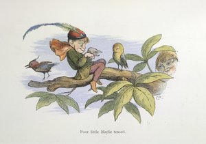 かわいそうな小鳥がからかわれた 作： Richard Doyle