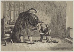 ヘンリー8世（アクアチント）の治世で物資を調達する 作： Richard Doyle