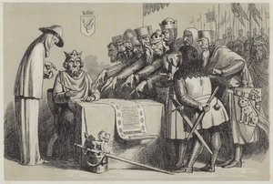 Magna Charta（アクアチント）の署名 作： Richard Doyle