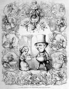イギリスで祝われるバレンタインデー。リチャード・ドイル（1824〜1883）によるイラスト。 作： Richard Doyle