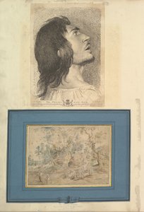 Aedes Walpolianae の葉、版画と素描 a: Head in Profile..., 1620-1766 作： Richard Earlom
