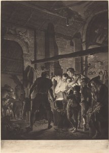 鍛冶屋 作： Richard Earlom after Joseph Wright
