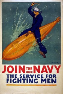 海軍に入ろう」1917年頃（カラーリトグラフ） 作： リチャード・フェイアウェザー・バブコック