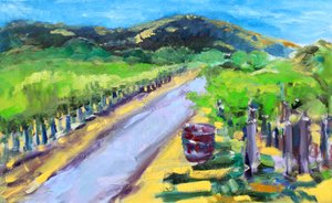 Vineyard with Barrel, ナパ, 2019年 作： Richard Fox