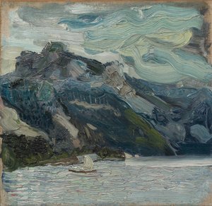 ギリシャを眠る山のあるトラウン湖、1907年 作： Richard Gerstl