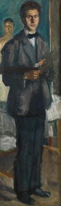 パレットを持った自画像、1906～1907年。 作： Richard Gerstl
