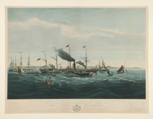 イギリスとアメリカの間の蒸気航海の確立を記念して