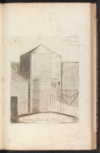 1763 年 4 月 28 日、ハウンド溝のローマ時代の塔 作： Richard Gough