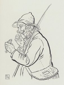 The Fisher And The Little Fish（フィッシャーと小魚）」（エングレービング 作： Richard Heighway
