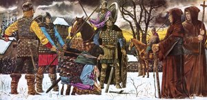 神聖ローマ帝国の支配下にあった東ヨーロッパのスラブ人村人たち 作： リチャード・フック